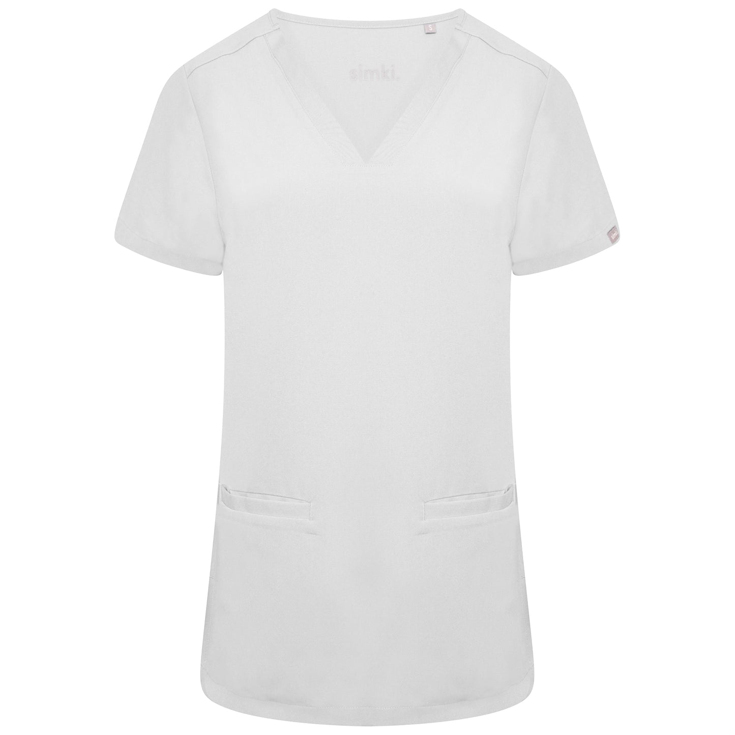 White Ari Two Pocket Scrub Top - Beh-4955