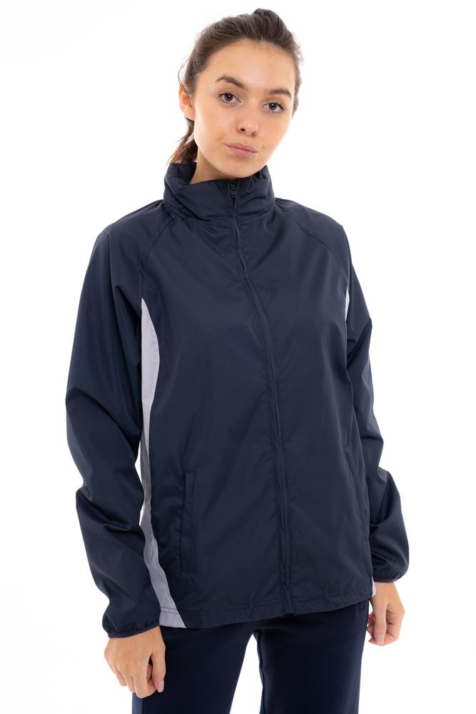 Navy/Silver Tracksuit Top/rain Jacket