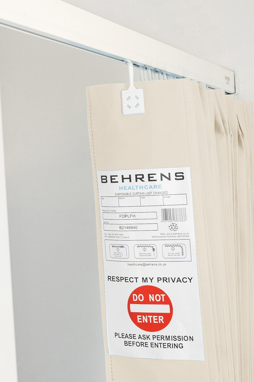 Putty FR Disposable Curtain - LFH Hooks