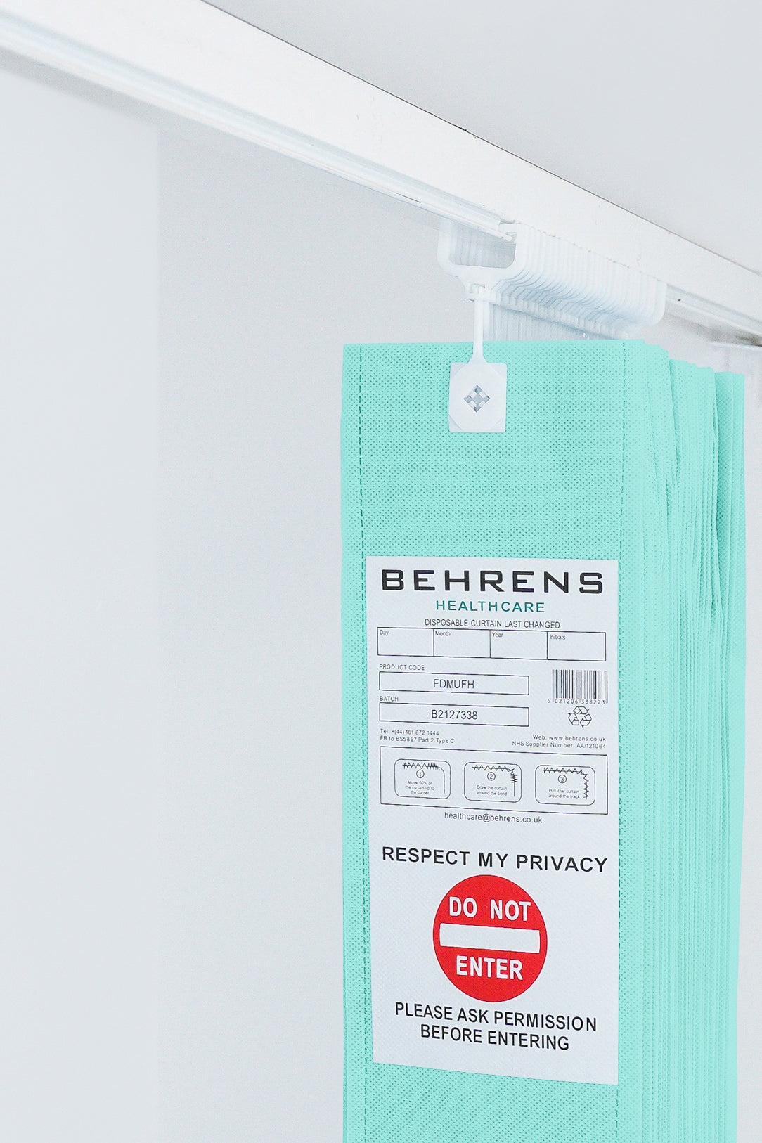 Mint FR Disposable Curtain - UFH Hooks