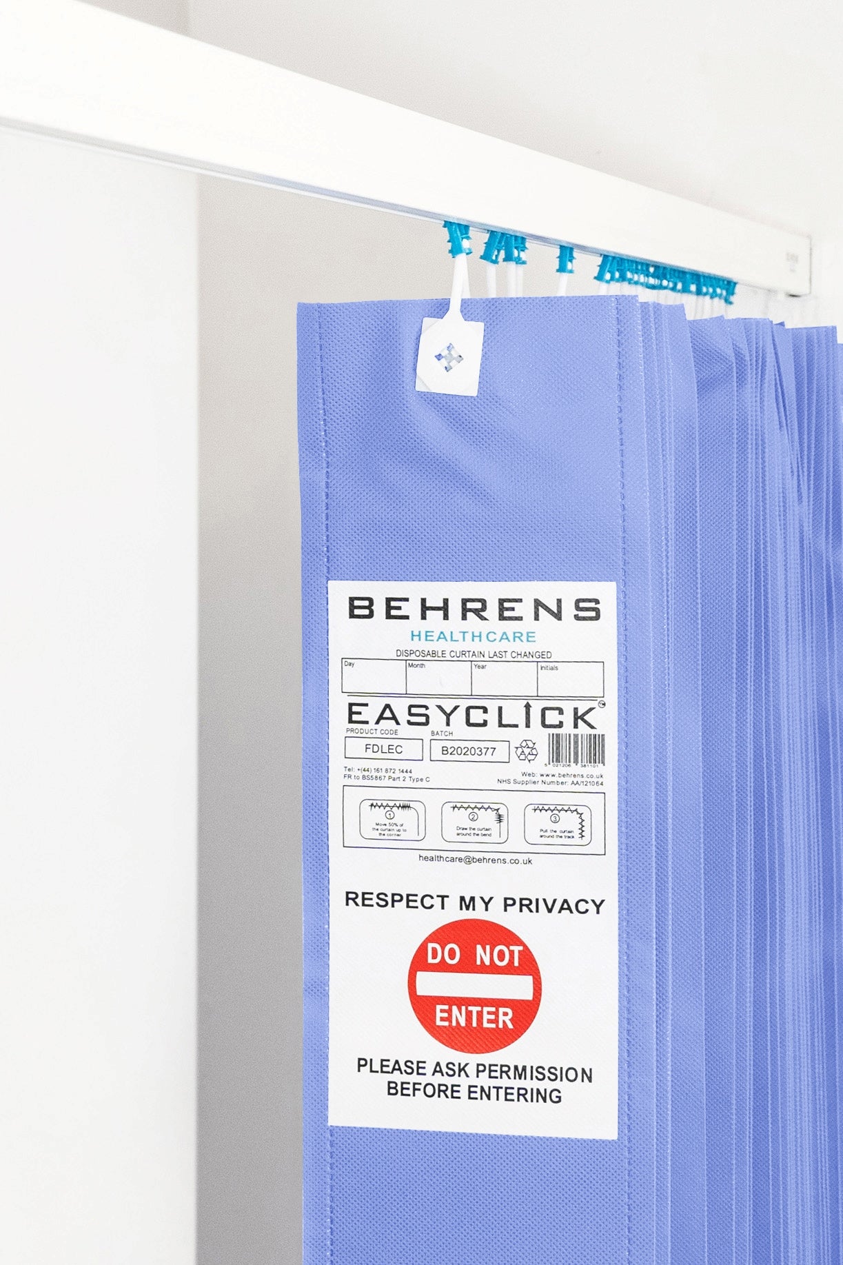 Lilac FR Disposable Curtain - EasyClick Hooks