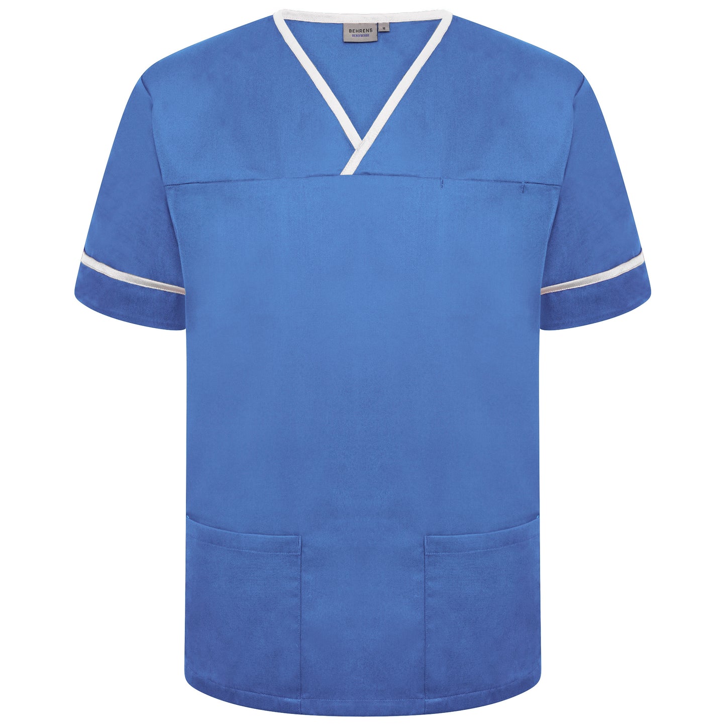 Metro Blue/White Trim Contrast Trim Smart Scrub Top