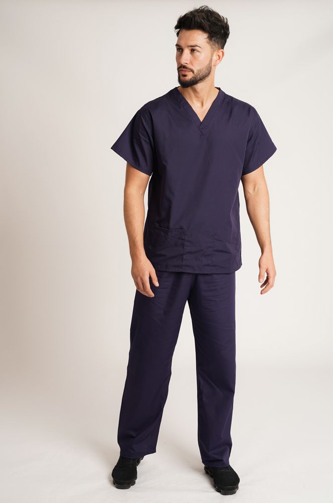 Navy Reversible Scrub Top