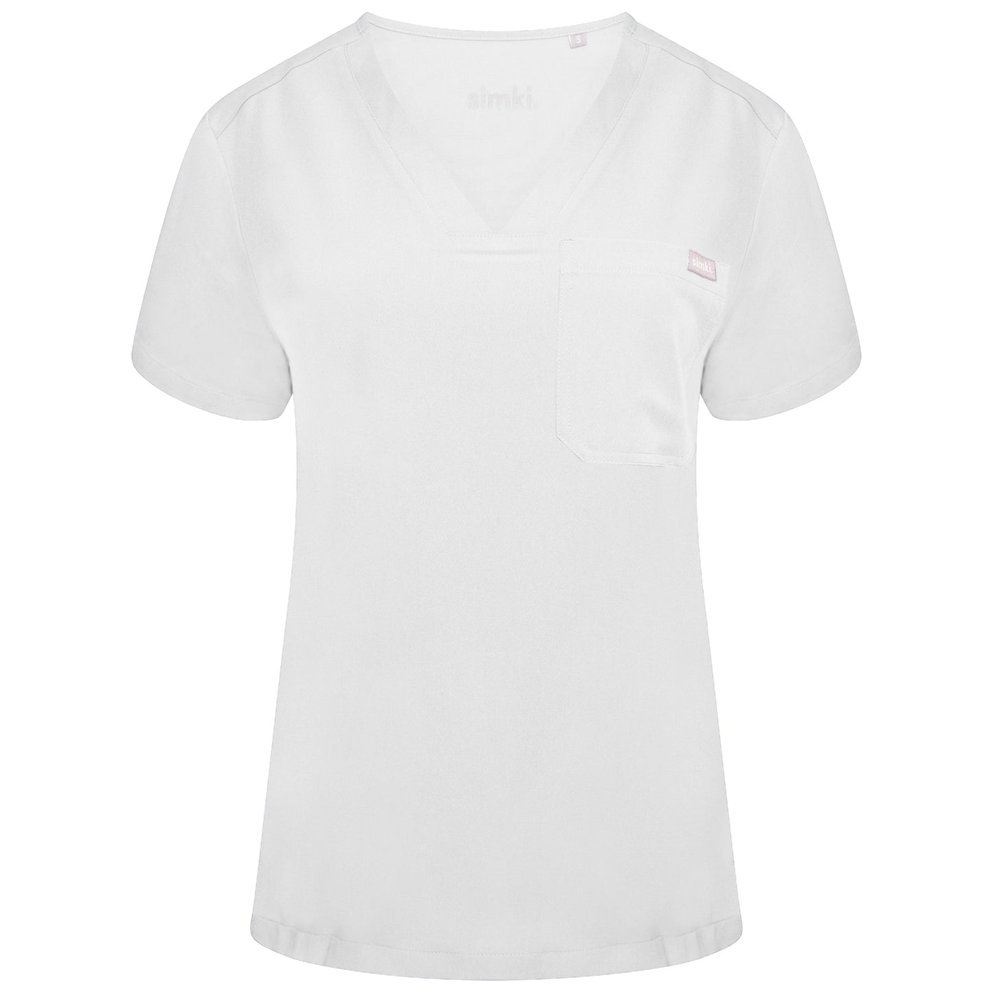 White Nova One Pocket Scrub Top - Beh-4957