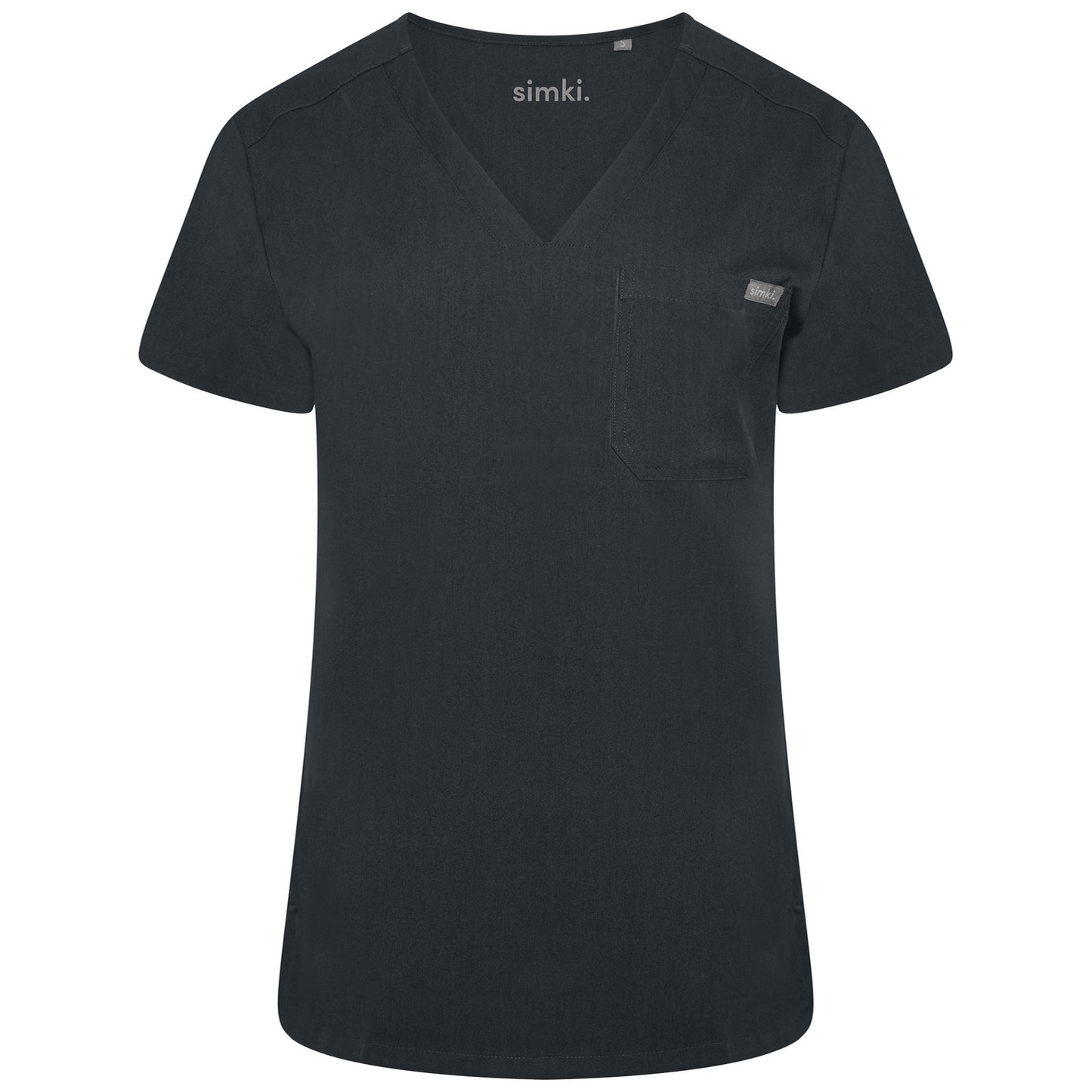 Soft Black Nova One Pocket Scrub Top - Beh-4957