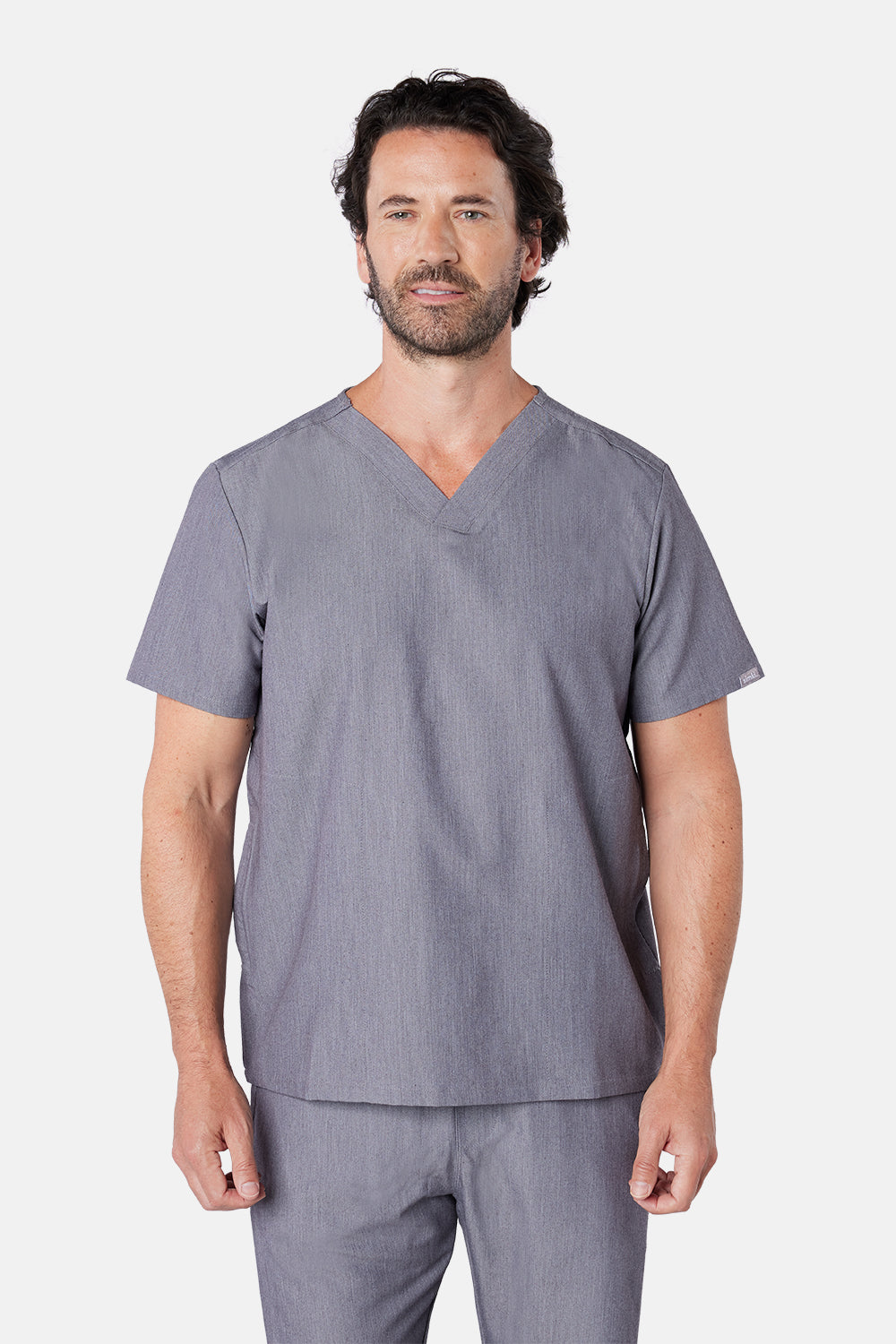 Charcoal Oscar Scrub Top - Beh-4950