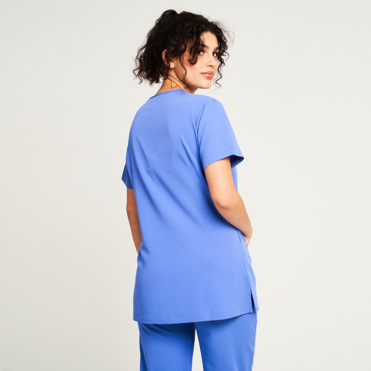 Ceil Blue Ari Two Pocket Scrub Top - Beh-4955