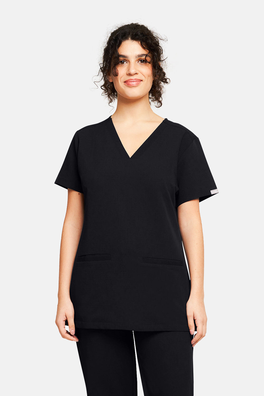 Black Ari Two Pocket Scrub Top - Beh-4955