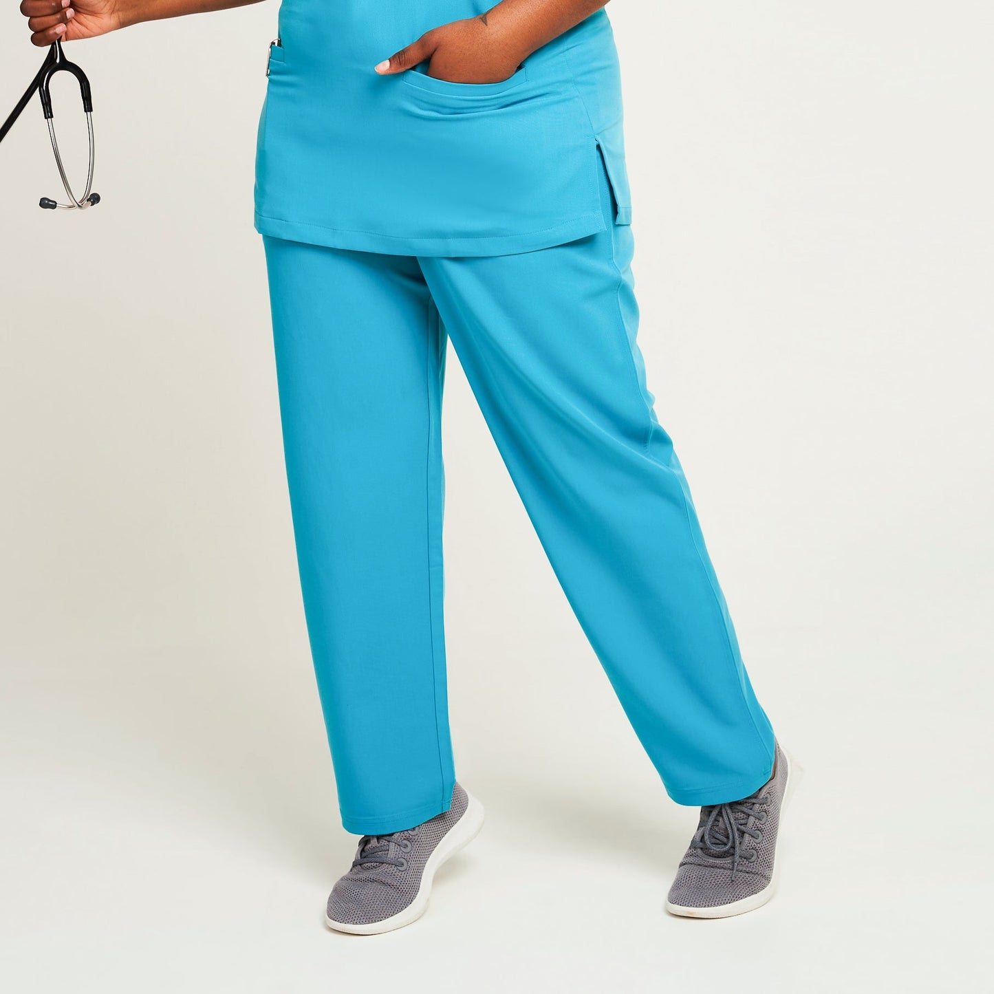 Teal Arlo Straight Leg Scrub Trouser - Beh-4956