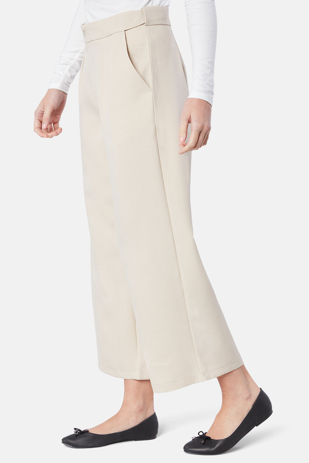 Natural Ivy Culotte Trouser