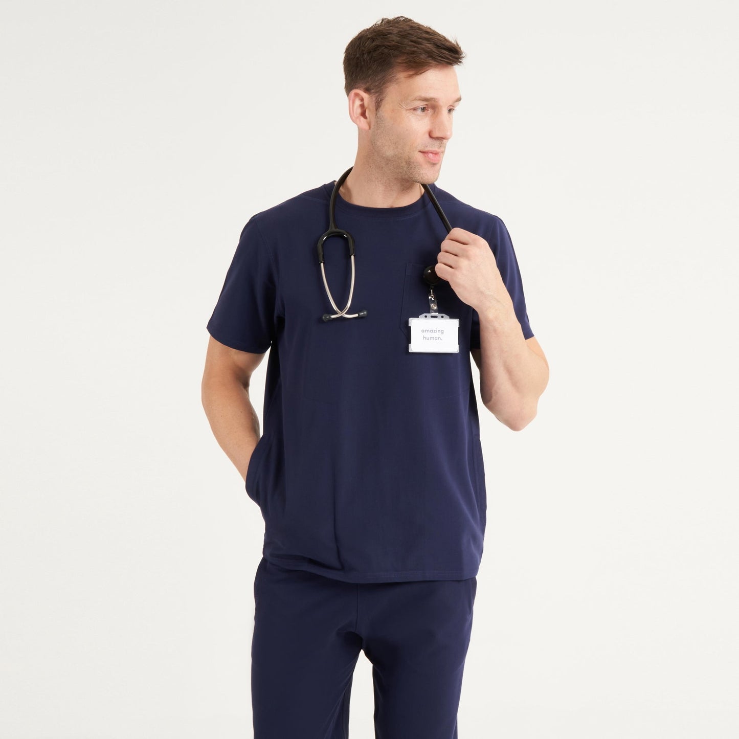 Navy Miles Scrub Top - Beh-4951