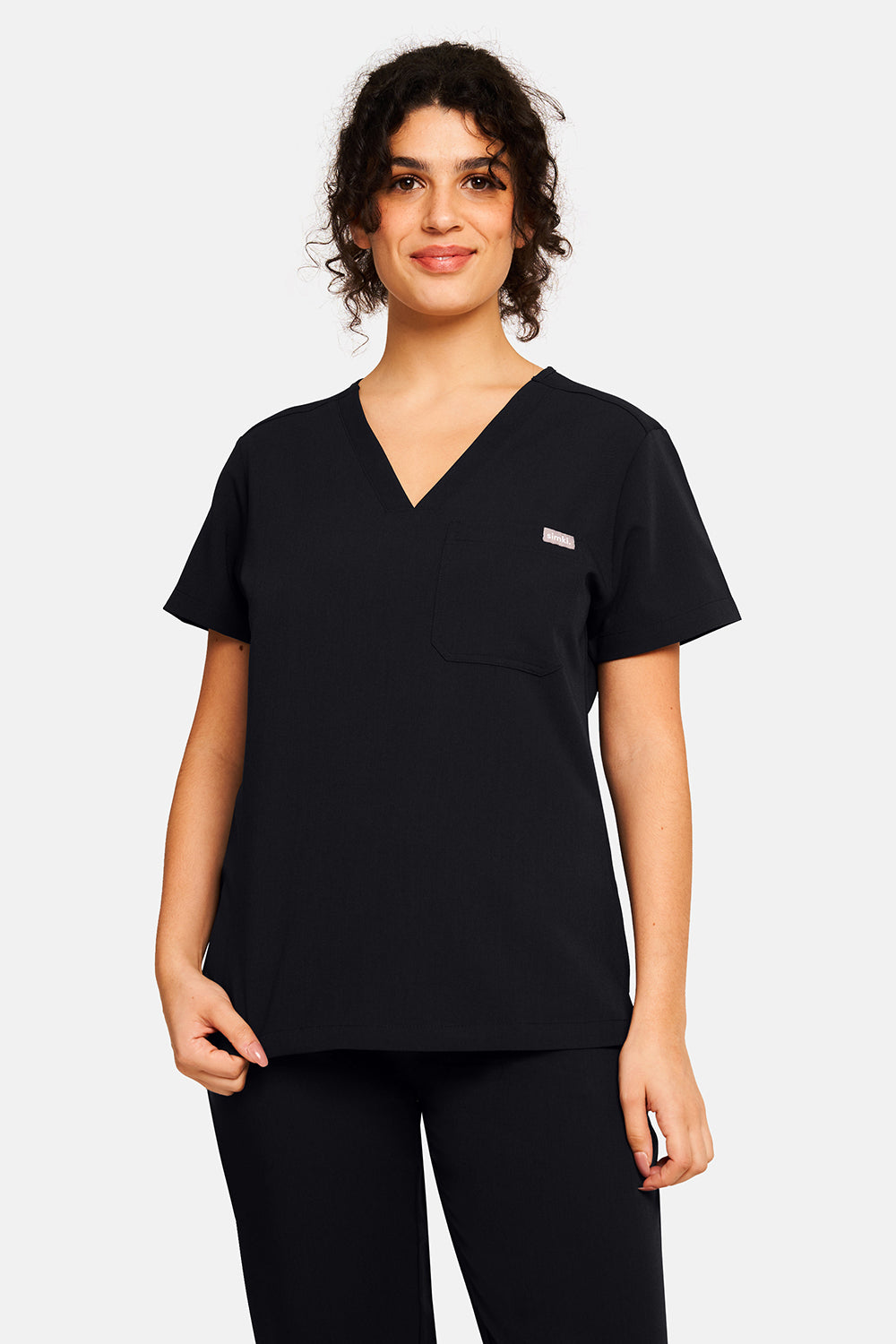 Black Nova One Pocket Scrub Top - Beh-4957