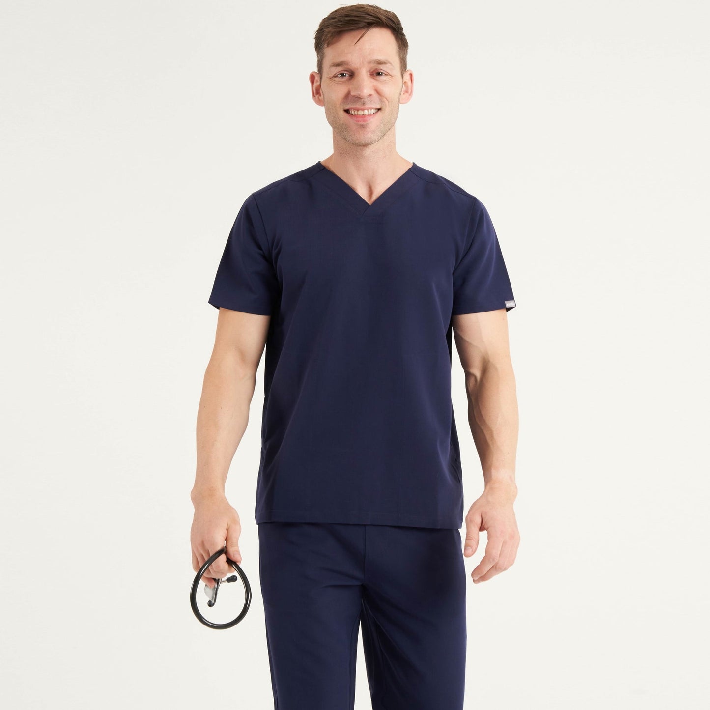 Navy Oscar Scrub Top - Beh-4950