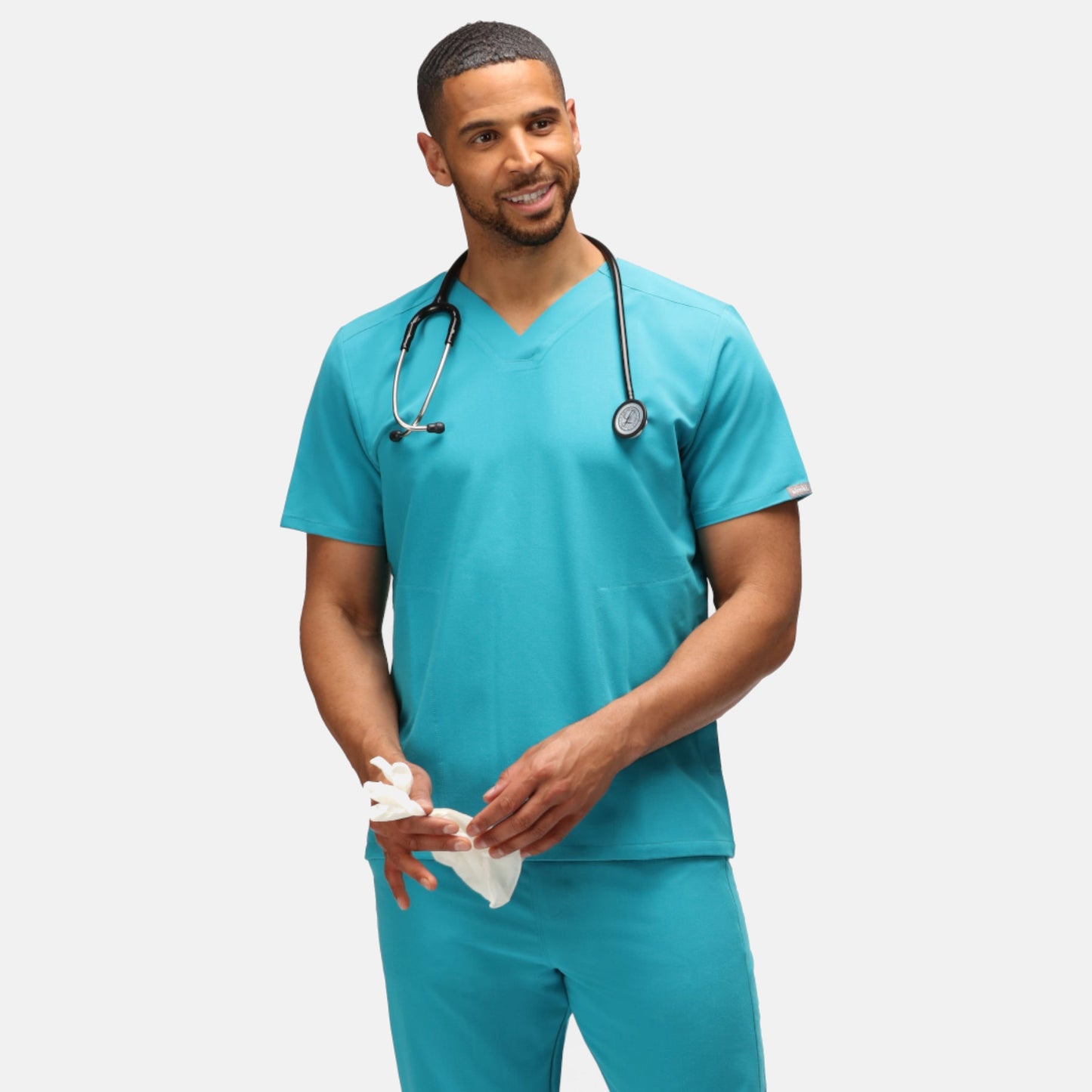 Teal Oscar Scrub Top - Beh-4950