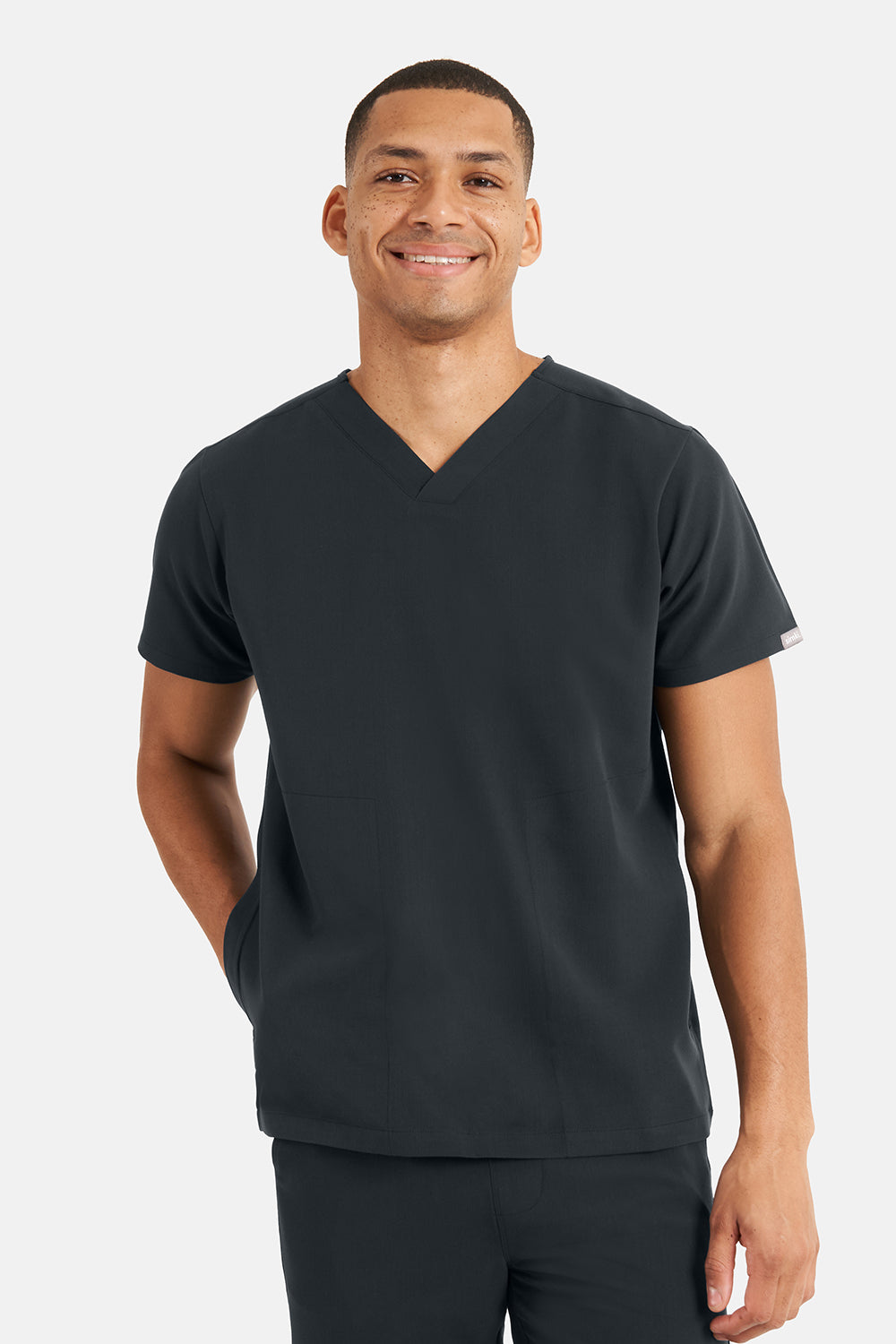 Soft Black Oscar Scrub Top - Beh-4950