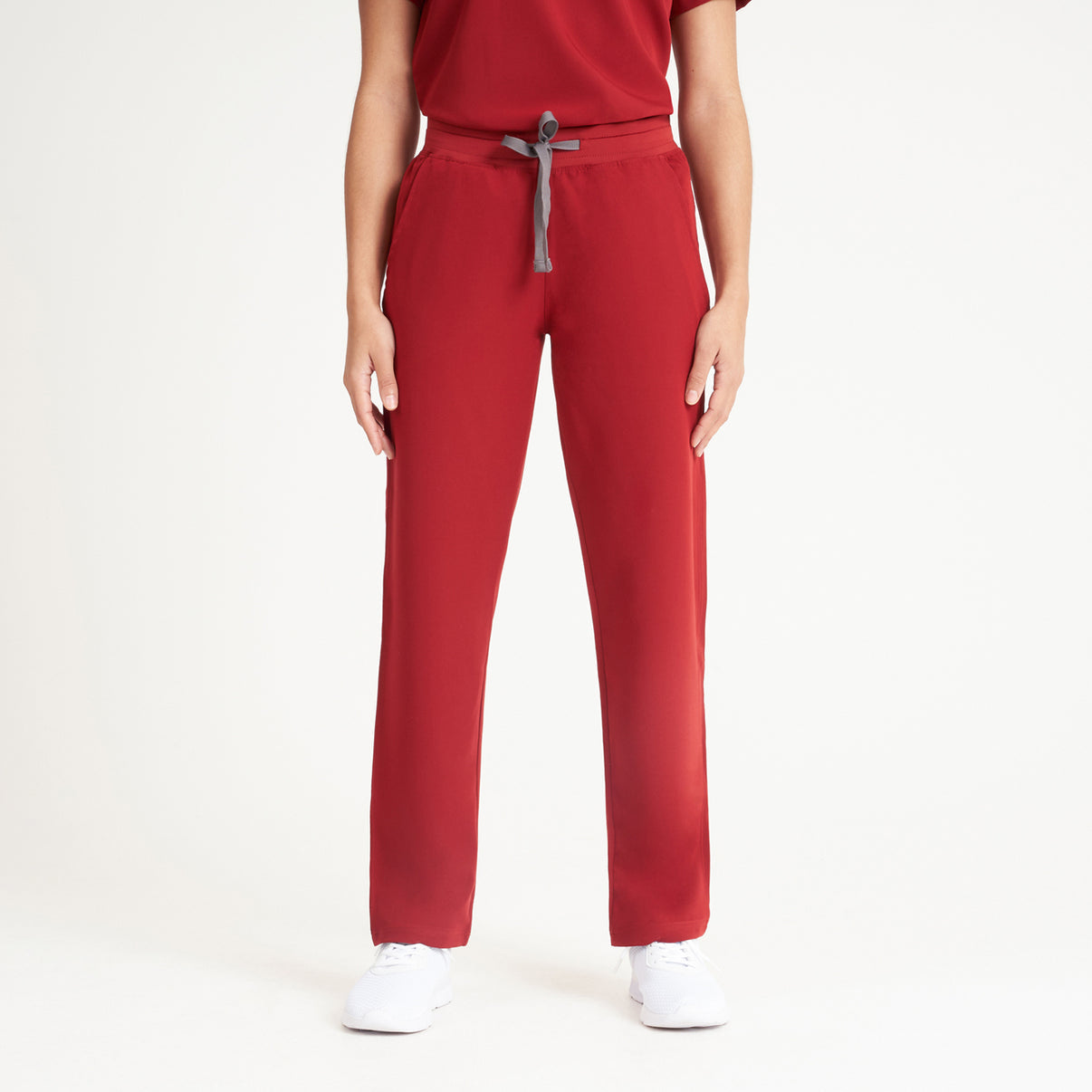 Burgundy Arlo Straight Leg Scrub Trouser - Beh-4956