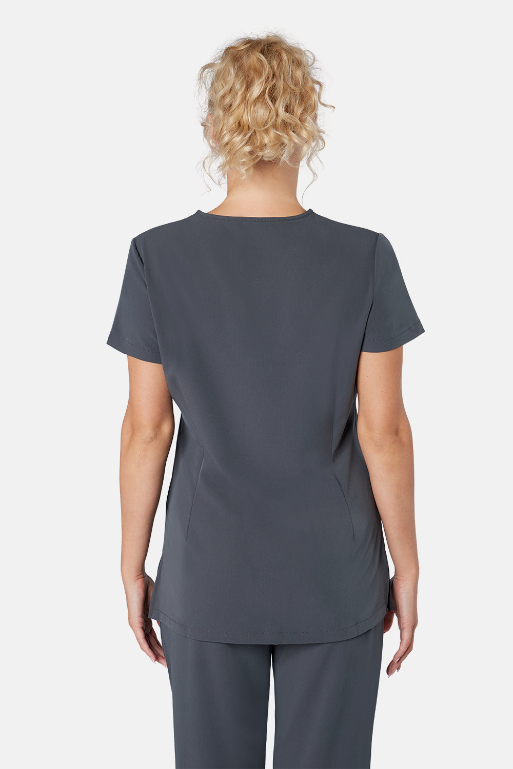 Pewter Ari Two Pocket Scrub Top - Beh-Ari