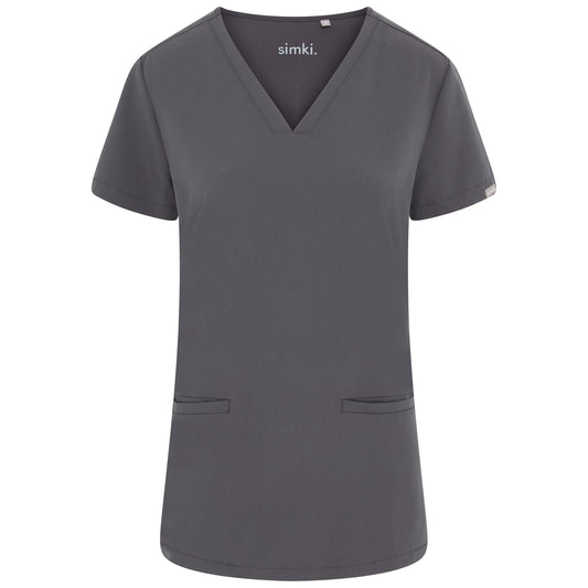 Pewter Ari Two Pocket Scrub Top - Beh-Ari