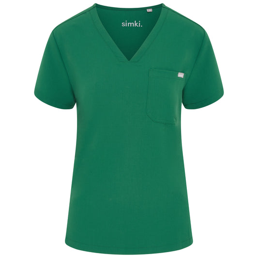 Hunter Green Nova One Pocket Scrub Top - Beh-Nova