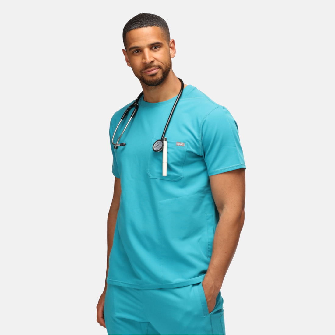 Teal Miles Scrub Top - Beh-4951