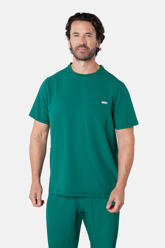 Hunter Green Miles Scrub Top - Beh-Miles