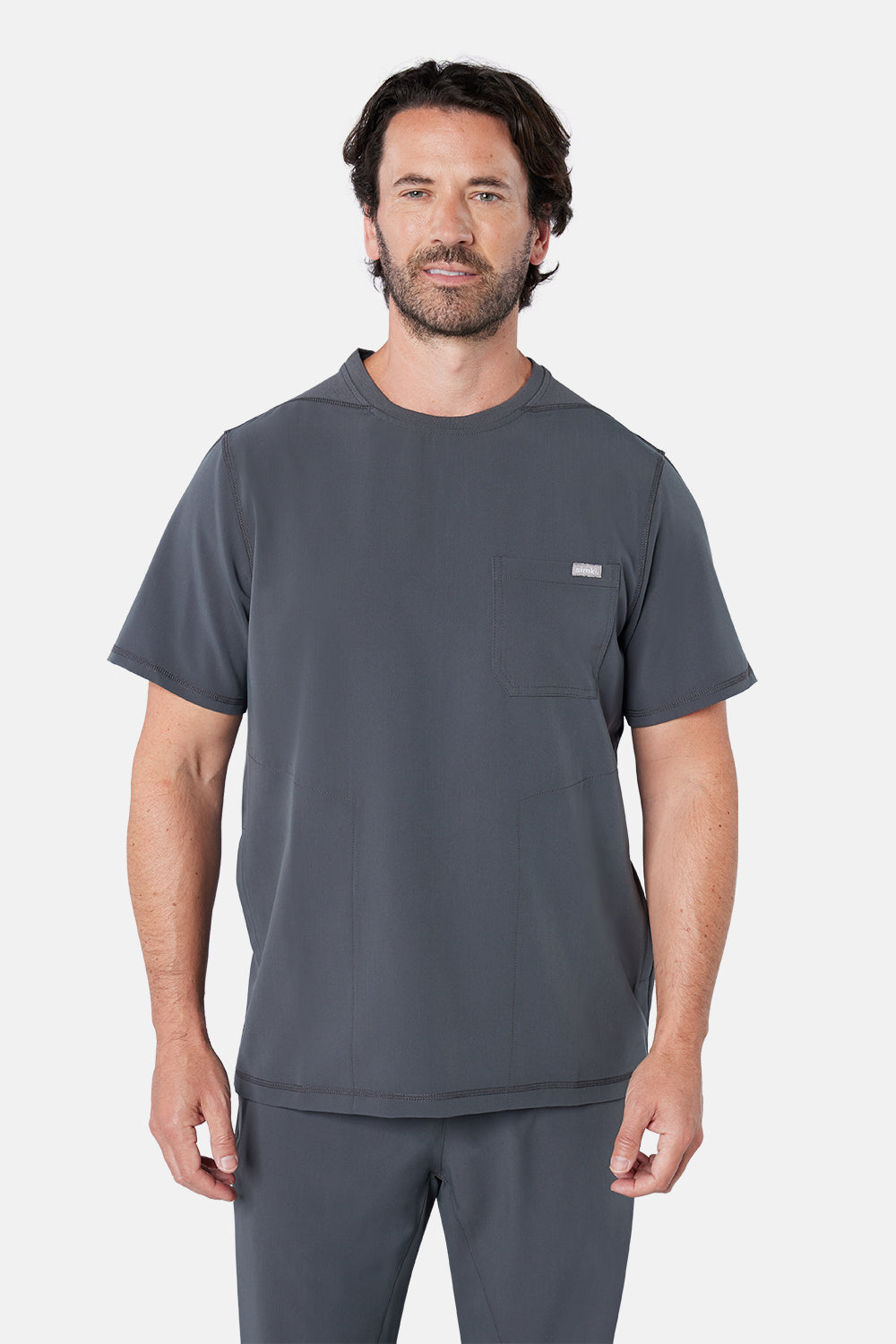 Pewter Miles Scrub Top - Beh-Miles