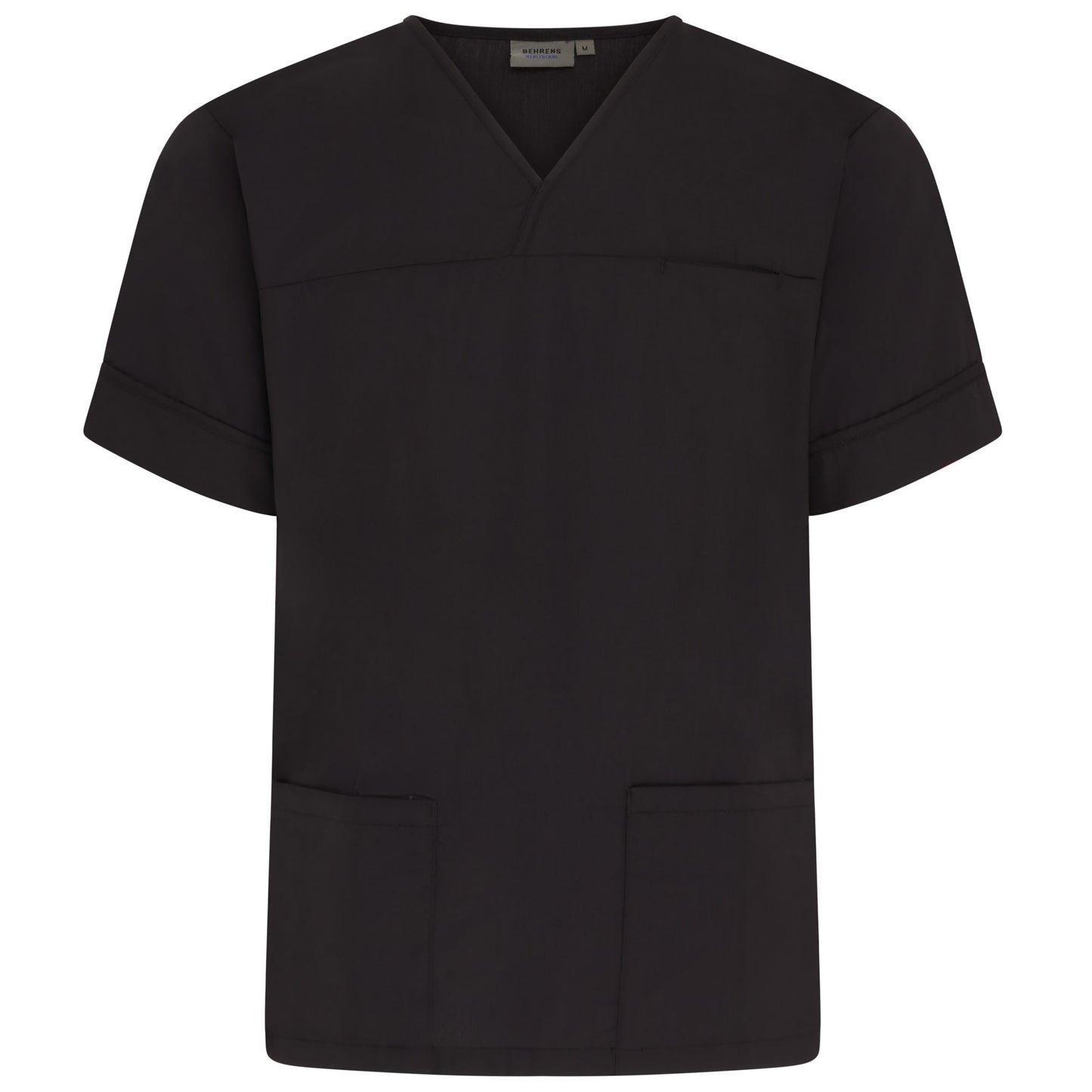 Black Plain Lightweight Scrub Top
