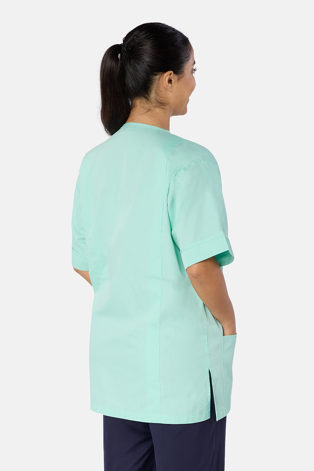 Eau De Nil Plain Lightweight Scrub Top