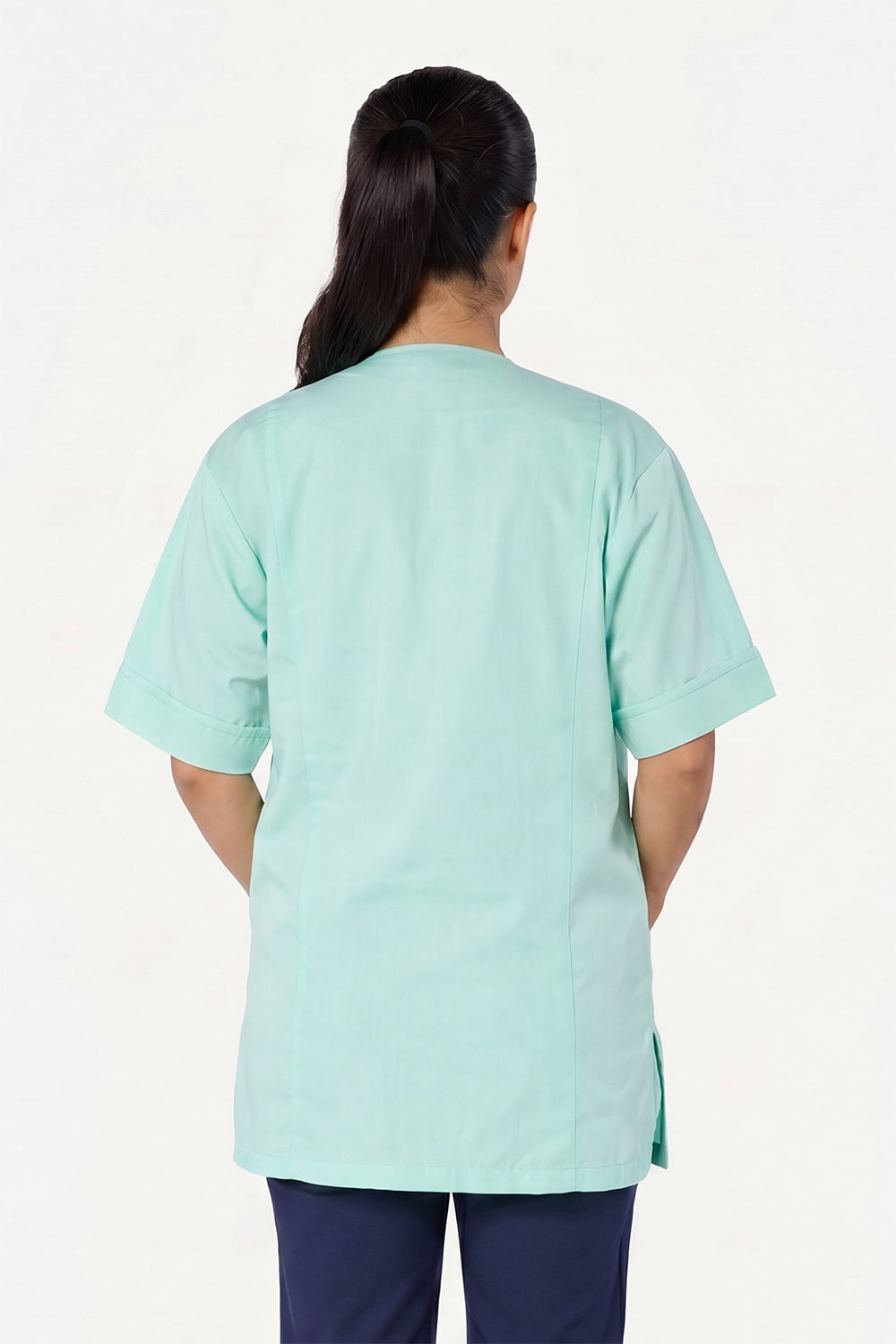 Eau De Nil Plain Lightweight Scrub Top