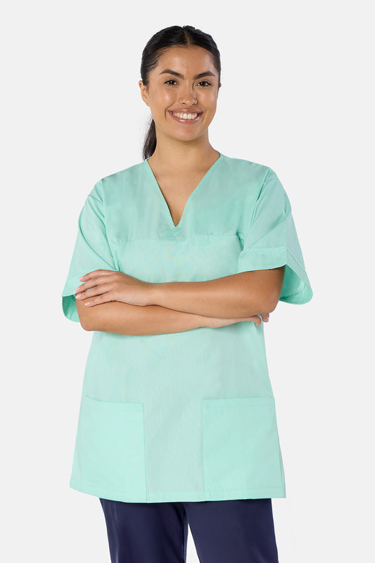 Eau De Nil Plain Lightweight Scrub Top