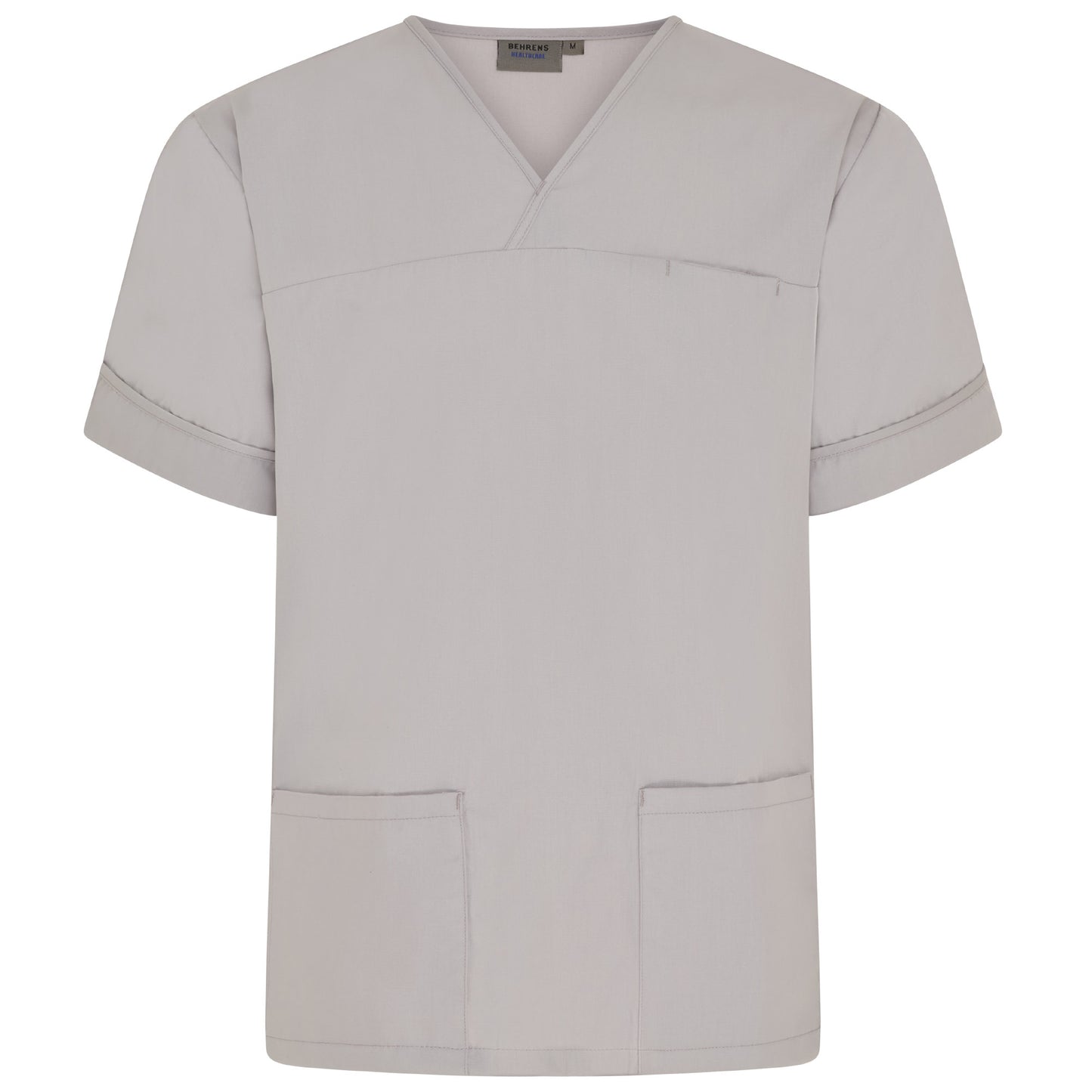 Grey Plain Lightweight Scrub Top