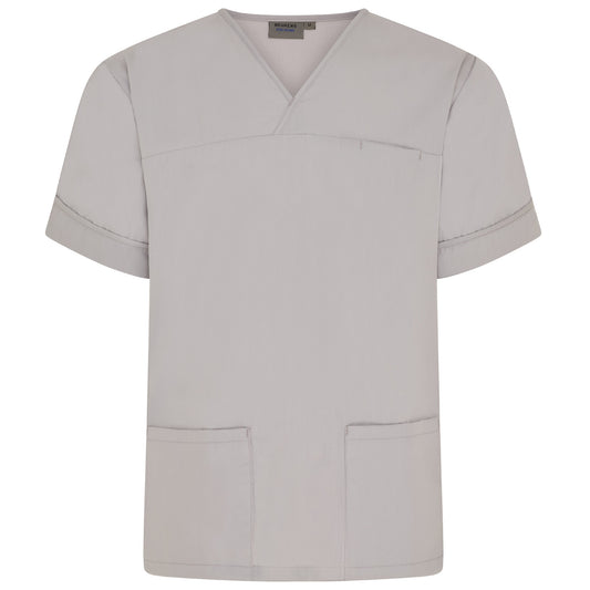 Grey Plain Lightweight Scrub Top