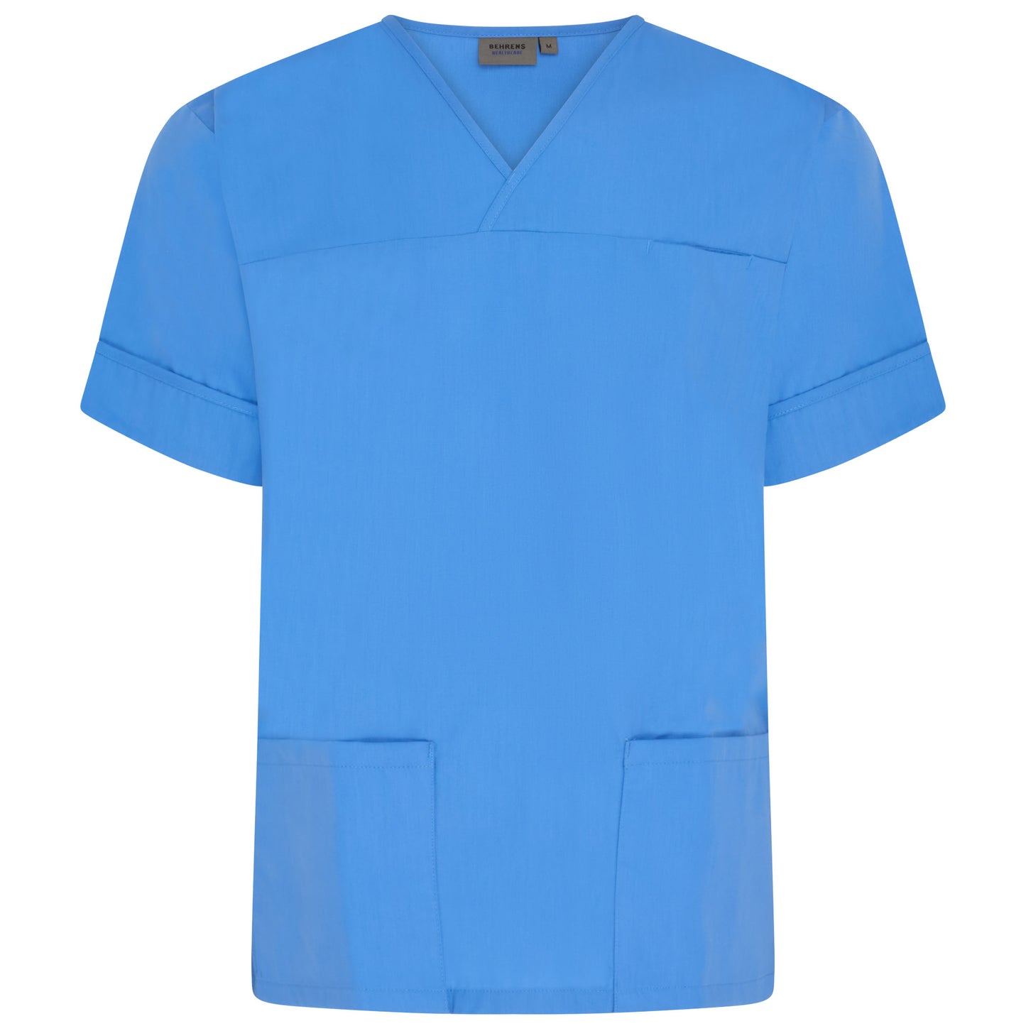 Hospital Blue Plain Lightweight Scrub Top