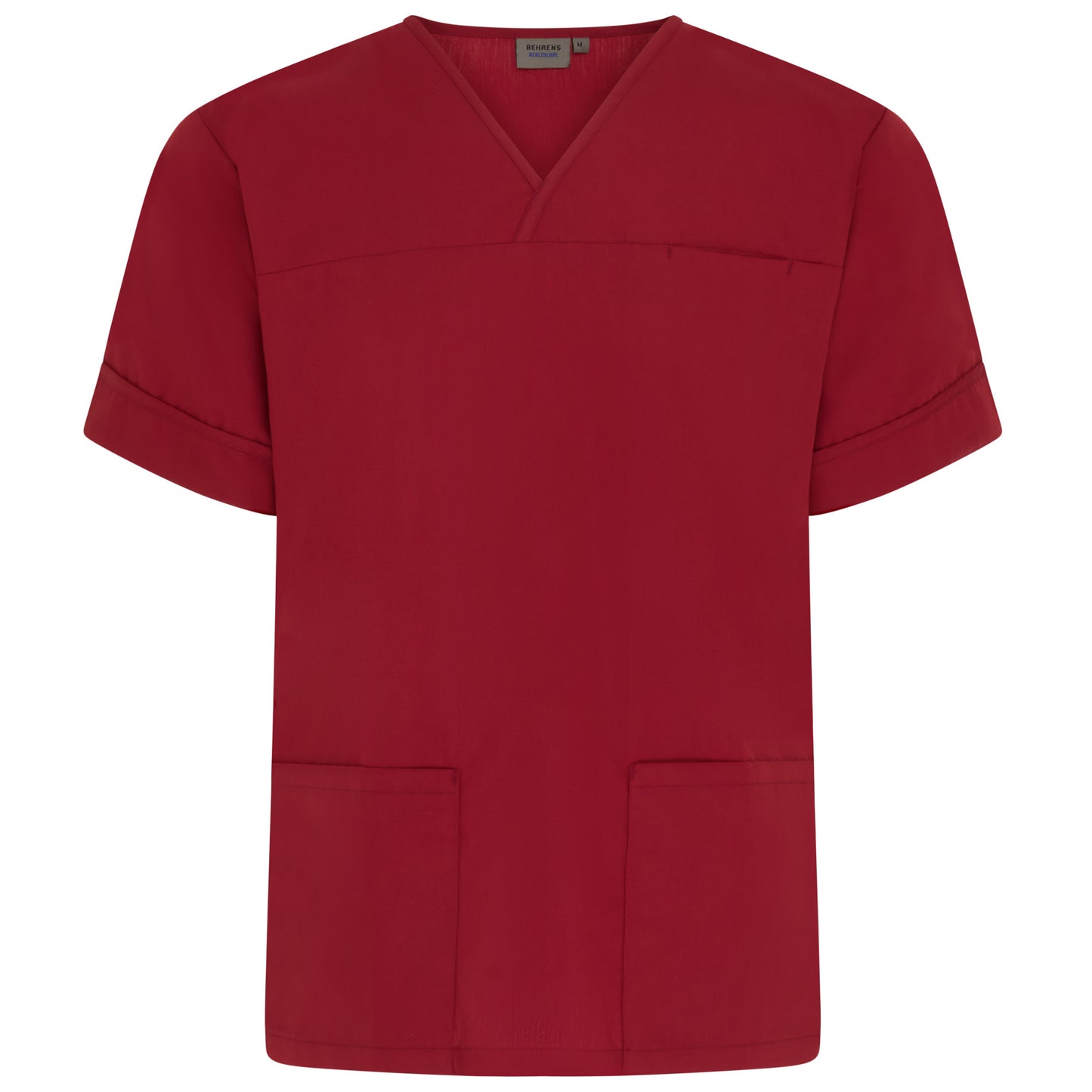 Maroon Plain Lightweight Scrub Top