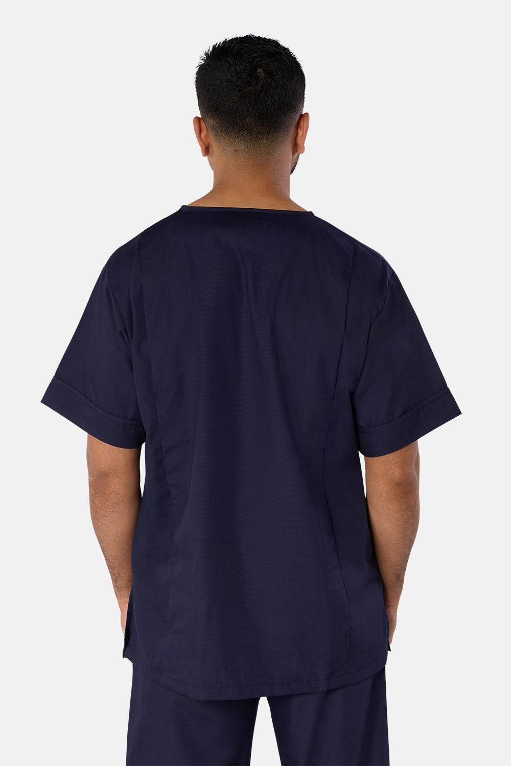 Navy Plain Lightweight Scrub Top