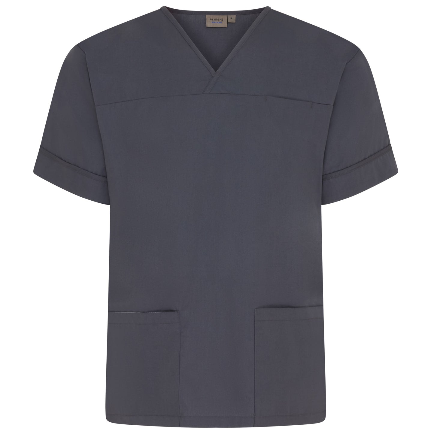 Storm Grey Plain Lightweight Scrub Top