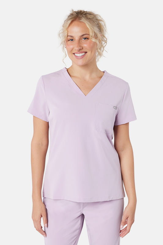 Blush Pink Nova One Pocket Scrub Top - Beh-Nova