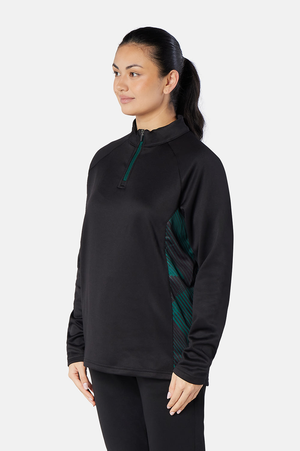 Black/Bottle Green Optimum Midlayer