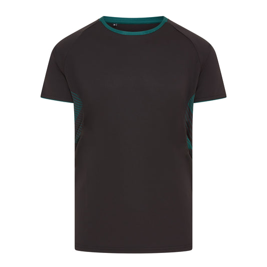 Black/Bottle Green Optimum Tee