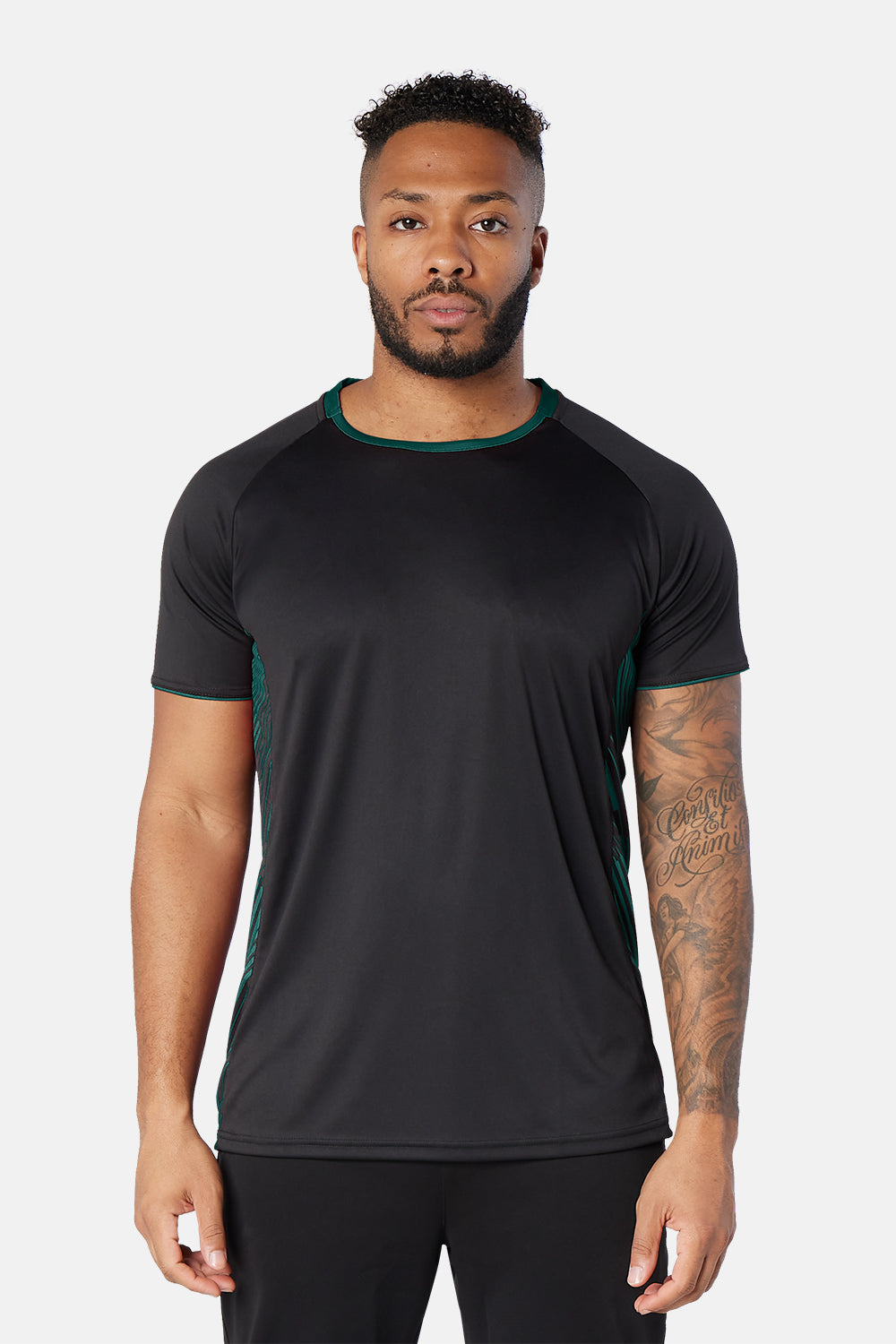 Black/Bottle Green Optimum Tee