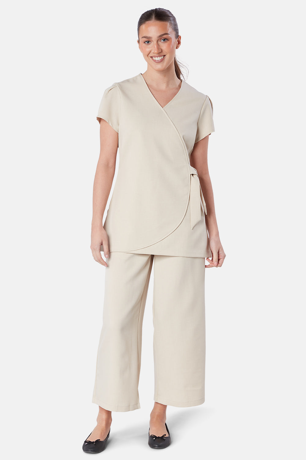 Natural Ivy Culotte Trouser