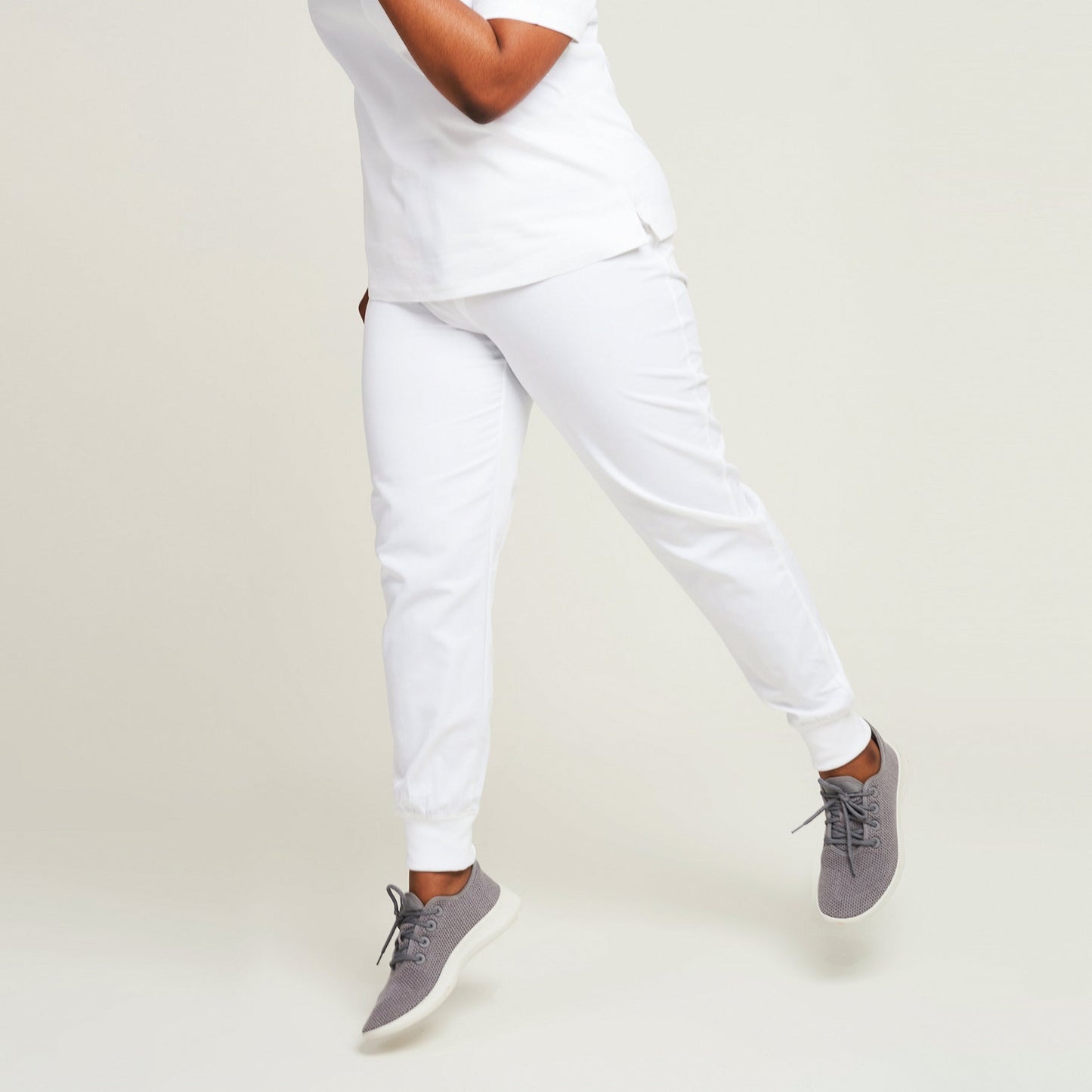 White Neo Jogger Scrub Trouser - Beh-4958